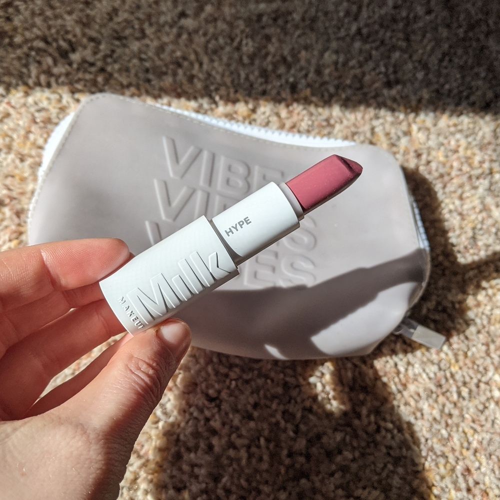 Milk Makeup Hype Lipstick + Vibes Bag